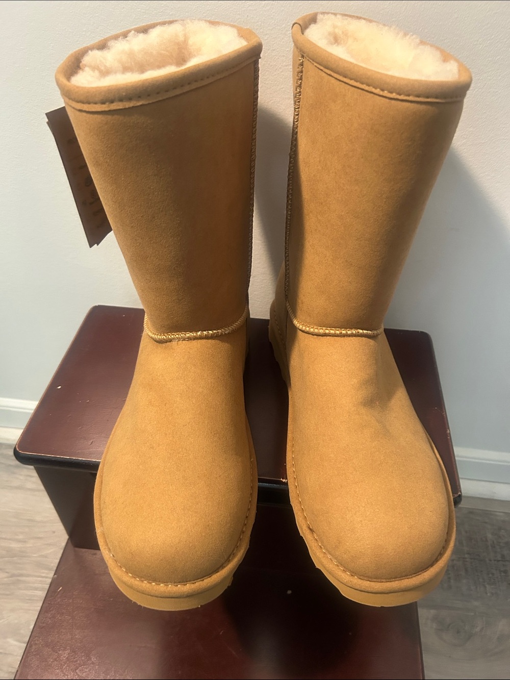 BearPaw Wheat Mid-Calf Vegan Shearling-Lined Boots - Picture 2 of 7